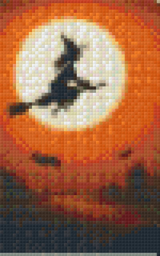 Halloween Witch Baseplate Two [2} Pixelhobby Mini- mosaic Art Kits